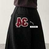 Muit Side Pintuck Back Pocket Number Patch Training Wide Pants