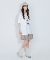 CHECK CANCAN MINI SKIRT (BROWN)