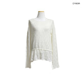 (3color) Romantic Shirring Sheer Knit