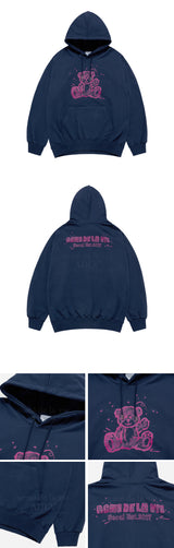 24FW ハンドスケッチベアフーディーネイビー