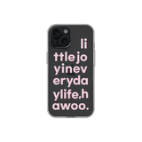 lettering jelly hard case (pink)