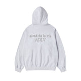 25FW BORDER LINE BASIC LOGO HOODIE ZIP UP MELANGE
