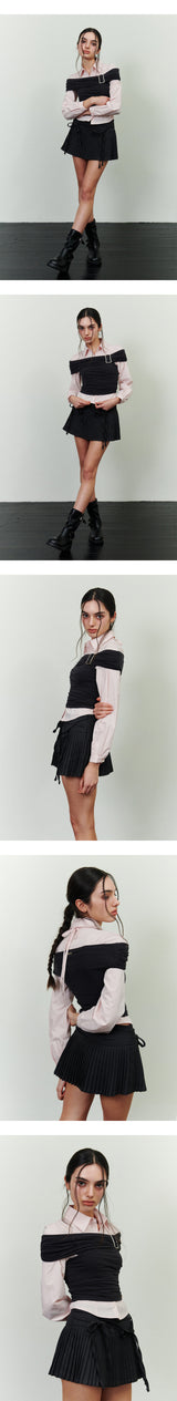 ELIN SHIRRING SHIRT pink