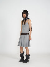 PLEATS MIDI ONE-PIECE (GREY)