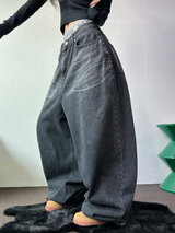 ビッグビッグワイドバルーンデニムパンツ🩶🖤