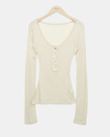 Echoes Button Long-Sleeve T-Shirt