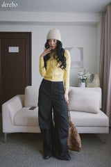 Daily wide shirring slacks