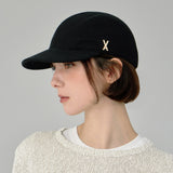VA Stud Glossy Scrunchie Cap / Black