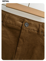 brown corduroy midi skirt
