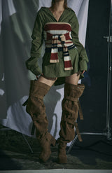 BUCKLE THIGH HIGH BOOTS