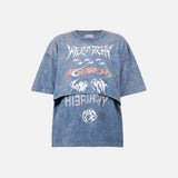 HIERARCHY STUDIOS ENE - Washed Blue Layered ENE Boxy Oversized T-Shirt