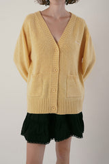 Nuts v-neck cardigan_butter