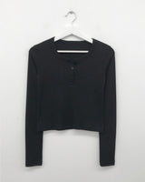 Seing Henley Neck Long Sleeve (4color)