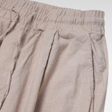  Cool tantan hemp linen wide banding pants in summer