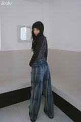 Back see-through angel long-sleeved t-shirt