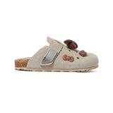 KILLWINNER Beige Birkenstock-style Shoes - Perforated Toe-Covering Slippers