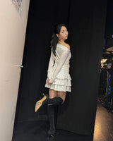 CANCAN PLEATS MINI SKIRT [WHITE]