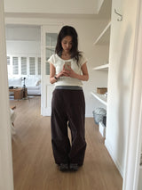 Peach Back Pocket String Pants (3 Colors)