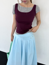 アンバランスオフショルダーTシャツ