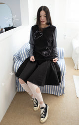 NEEDLEWORK LONG SLEEVE T (BLACK)