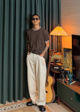 Cotton wide Color Pants 2COLOR