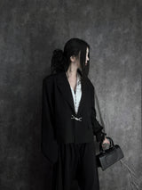 ボールドバックルクロップジャケット (unisex)
