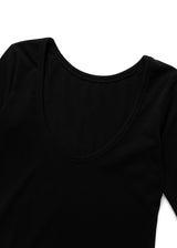 バックスクープTシャツ_ブラック