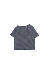 ストライプオフショルダーT_navy