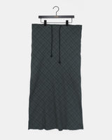 Daming Checkered Chiffon String Layered Long Skirt