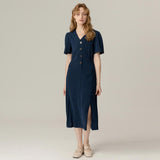 JASMINE daily midi dress [navy]