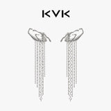 KVK SPIDER series special-shaped silk tassel earrings