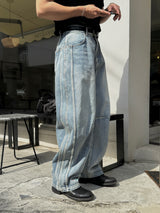 Dade incision denim pants