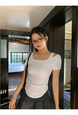 Charcoal Mini Pleats Pants Skirt