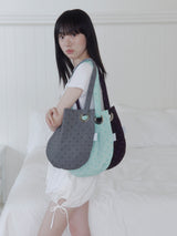 2-WAY ROUND BAG (DOT GREY)