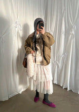 BEADS ANGORA BEANIE (WHITE, GRAY 2COLORS!)