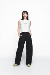 25SS ベーシックロゴウーマンクロップスリーブレス  クリーム