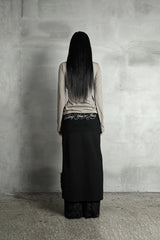ユニジッピードロゴTシャツ (Cursive ver.) #カーキ