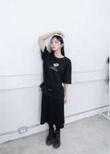 レタリングTシャツ ブラック