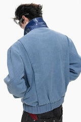 Washed Canvas Studded Jacket