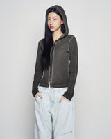 26SS WOMAN ウォッシュドリップフーディージップアップ