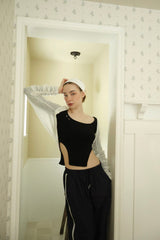  Side line track pants (navy)