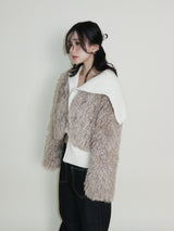 Angel Hairri Fur ボレロ ショートジャケット (Semi Cropped Jacket)