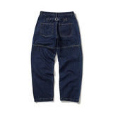 Regular tapered denim pants / Classic blue