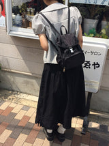 Iseo Strap Flare Banding Long Skirt
