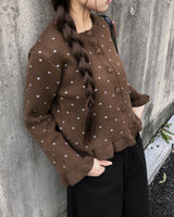 クラドット ノースリーブ フリルカーディガンセット