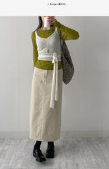 Olsen Cotton H-Line Long Skirt