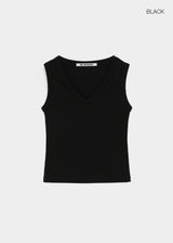 [B-BASIC] Tension Standard V-Neck Sleeveless Top (2 SIZE)