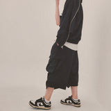 street shape capri shorts_black