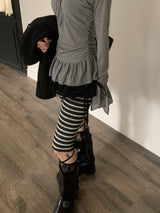 bibi stripe biker shorts