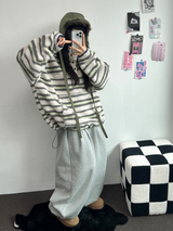 SWEAT BALLOON BACK POINT LONG PANTS🤎🖤🩶3COLOR
